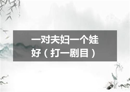 一对夫妇一个娃好（打一剧目）