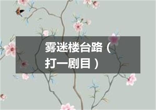 雾迷楼台路（打一剧目）