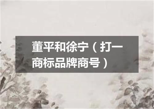 董平和徐宁（打一商标品牌商号）