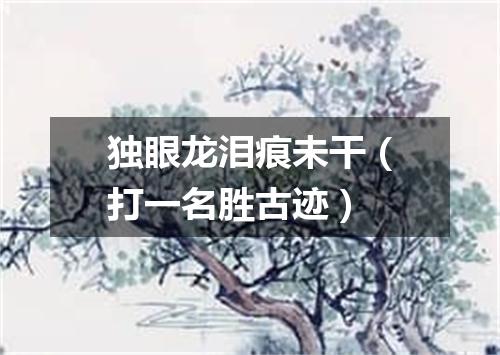 独眼龙泪痕未干（打一名胜古迹）