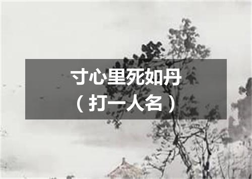 寸心里死如丹（打一人名）