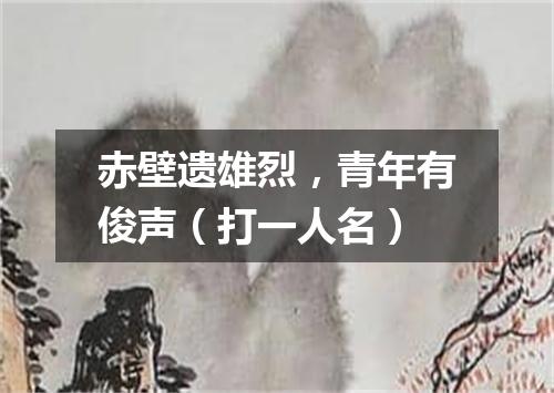 赤壁遗雄烈，青年有俊声（打一人名）
