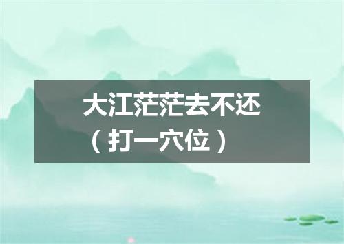 大江茫茫去不还（打一穴位）