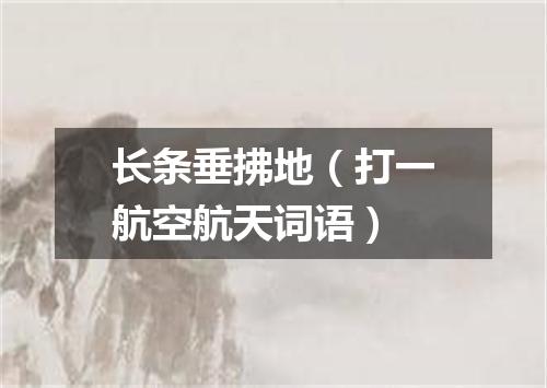 长条垂拂地（打一航空航天词语）