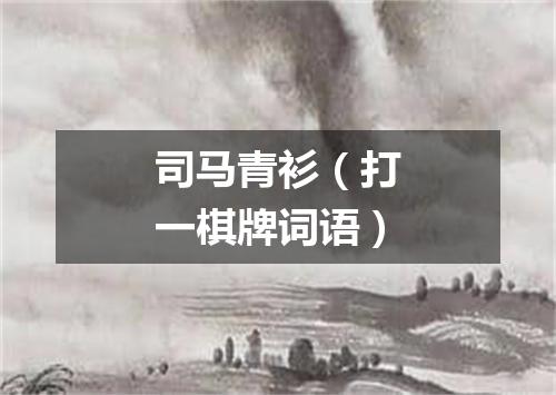 司马青衫（打一棋牌词语）