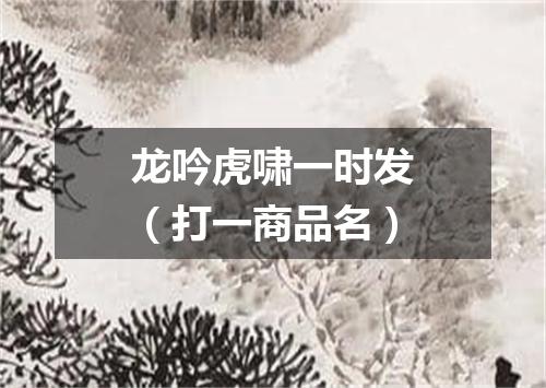 龙吟虎啸一时发（打一商品名）