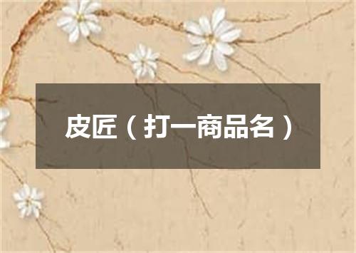 皮匠（打一商品名）