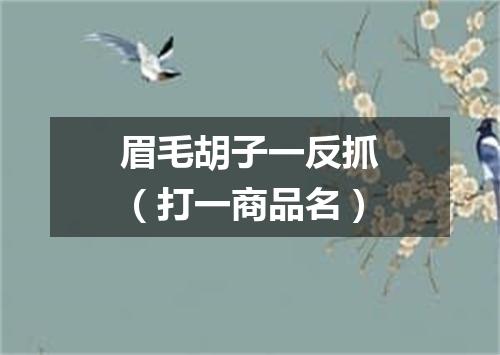 眉毛胡子一反抓（打一商品名）