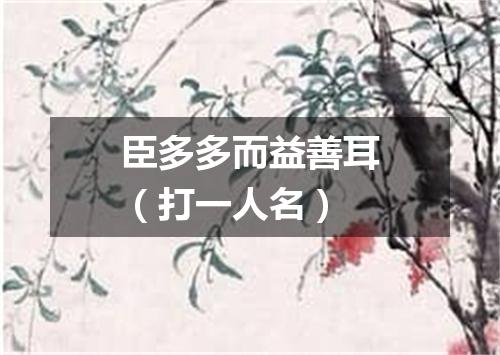 臣多多而益善耳（打一人名）