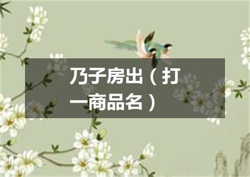 乃子房出（打一商品名）