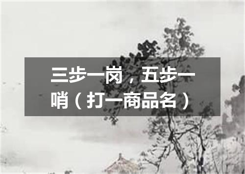三步一岗，五步一哨（打一商品名）