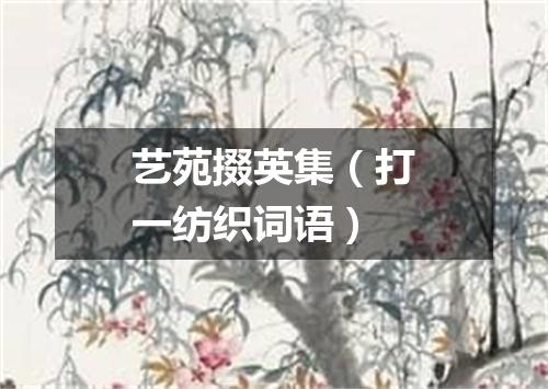艺苑掇英集（打一纺织词语）