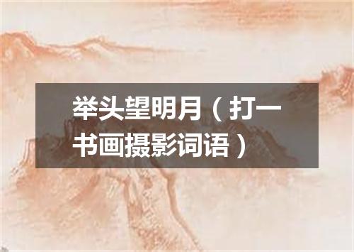 举头望明月（打一书画摄影词语）