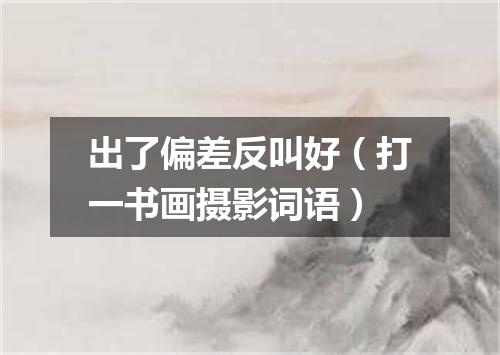 出了偏差反叫好（打一书画摄影词语）