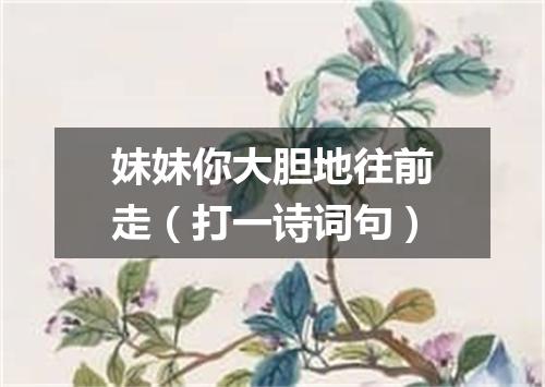 妹妹你大胆地往前走（打一诗词句）