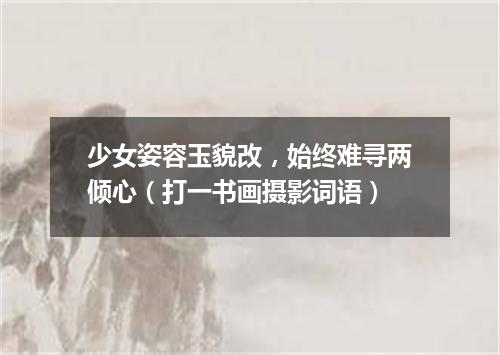 少女姿容玉貌改，始终难寻两倾心（打一书画摄影词语）