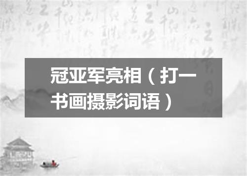 冠亚军亮相（打一书画摄影词语）