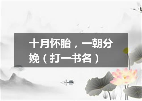 十月怀胎，一朝分娩（打一书名）