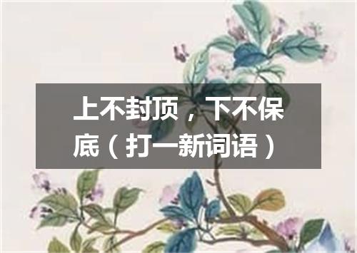 上不封顶，下不保底（打一新词语）