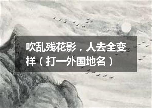 吹乱残花影，人去全变样（打一外国地名）