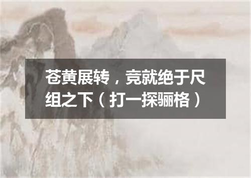 苍黄展转，竞就绝于尺组之下（打一探骊格）