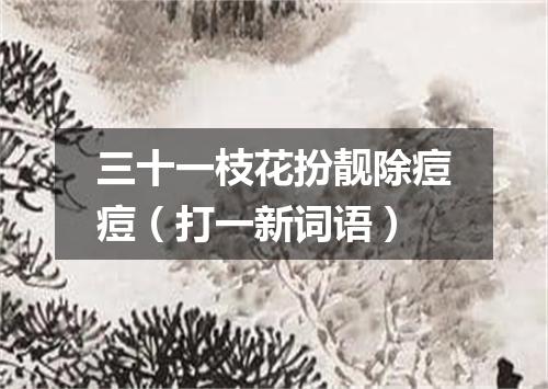 三十一枝花扮靓除痘痘（打一新词语）
