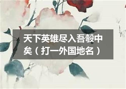 天下英雄尽入吾彀中矣（打一外国地名）
