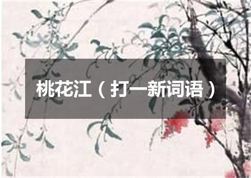 桃花江（打一新词语）