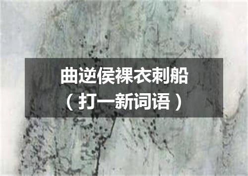 曲逆侯裸衣刺船（打一新词语）