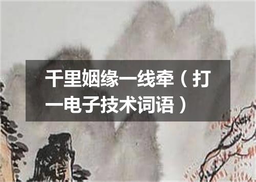 千里姻缘一线牵（打一电子技术词语）