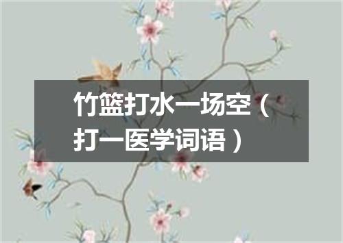 竹篮打水一场空（打一医学词语）