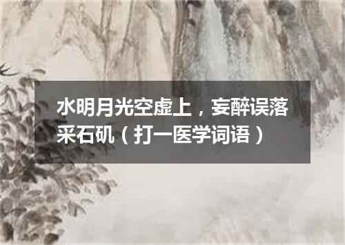 水明月光空虚上，妄醉误落采石矶（打一医学词语）