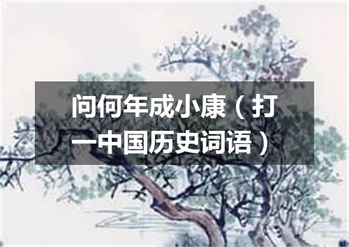 问何年成小康（打一中国历史词语）