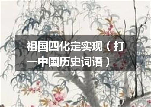 祖国四化定实现（打一中国历史词语）