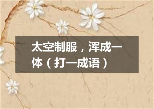 太空制服，浑成一体（打一成语）