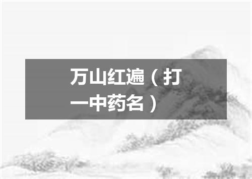 万山红遍（打一中药名）