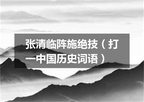 张清临阵施绝技（打一中国历史词语）