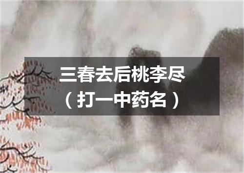 三春去后桃李尽（打一中药名）