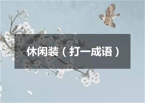休闲装（打一成语）