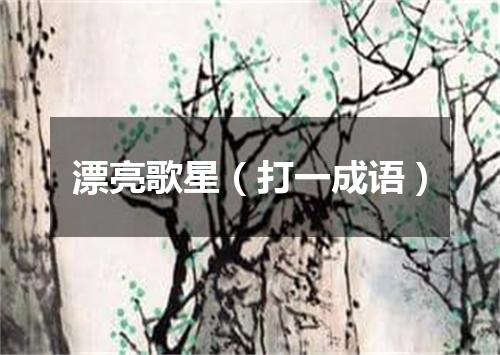 漂亮歌星（打一成语）