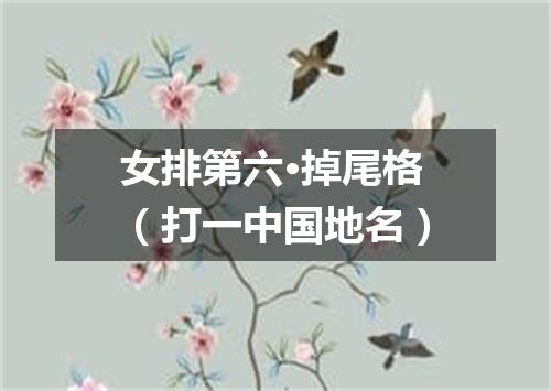 女排第六·掉尾格（打一中国地名）
