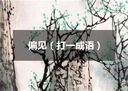 偏见（打一成语）