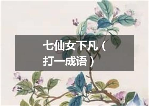 七仙女下凡（打一成语）