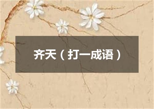 齐天（打一成语）