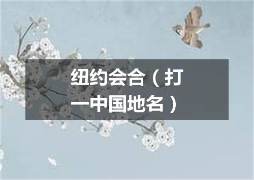 纽约会合（打一中国地名）