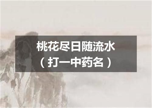 桃花尽日随流水（打一中药名）