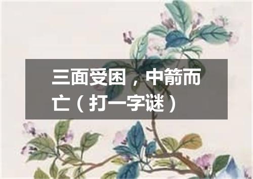 三面受困，中箭而亡（打一字谜）