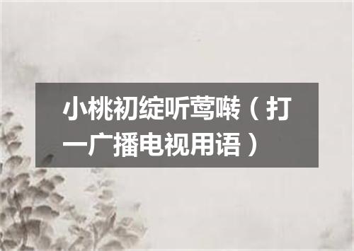 小桃初绽听莺啭（打一广播电视用语）