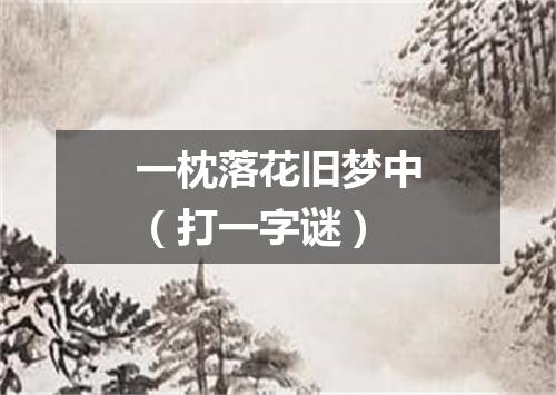 一枕落花旧梦中（打一字谜）