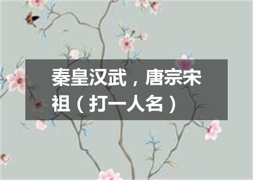 秦皇汉武，唐宗宋祖（打一人名）